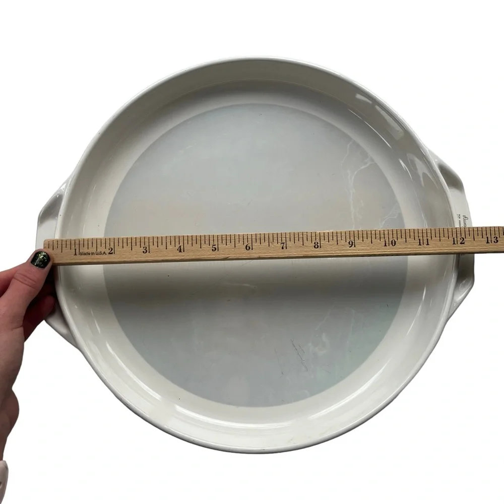 Amana Radarange Microwave Pizza Crisper Amana By Corning White 12in. Round Plate